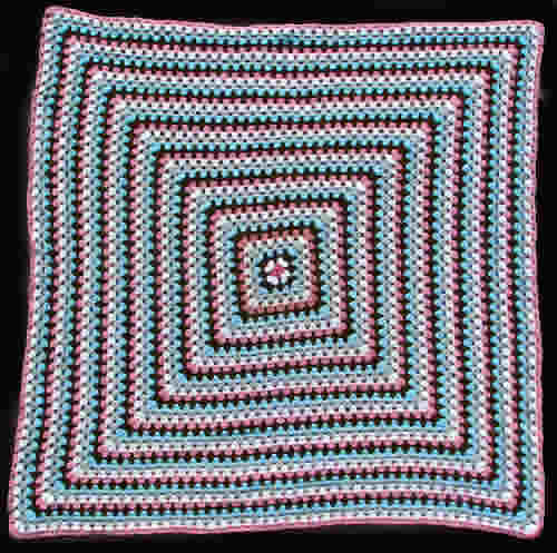  Lap Rug 2 (Crocheted Multi-coloured Commercial Wool)